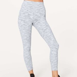 Lululemon 7/8 White Heathered Wunder Unders 🍋